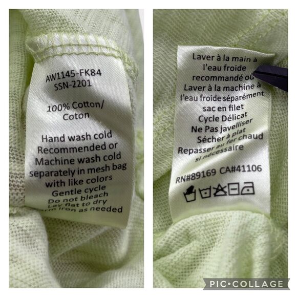 ATM Anthony Thomas Melillo T Shirt Womens Small Ombre Fade Slub Green - Picture 12 of 12